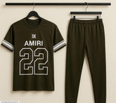 Micro interlock print tracksuit in good stuff